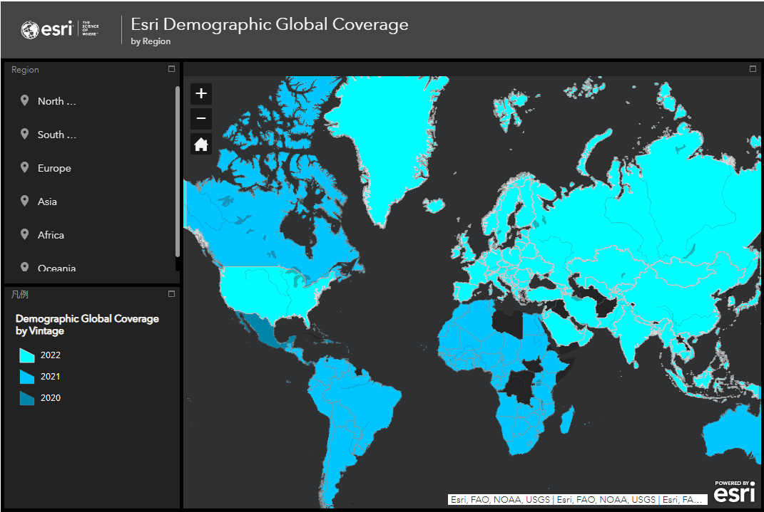 Demographic Global Coverage Web Application