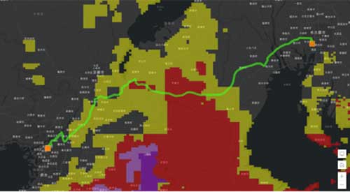 輸送ルートの災害リスク分析